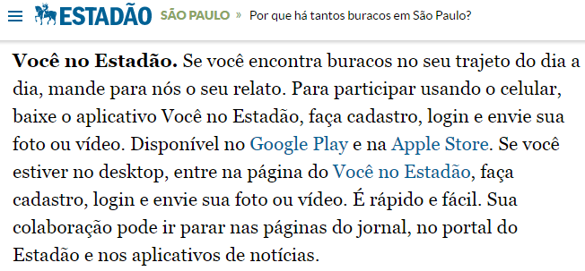 Por que ha tantos buracos em Sao Paulo